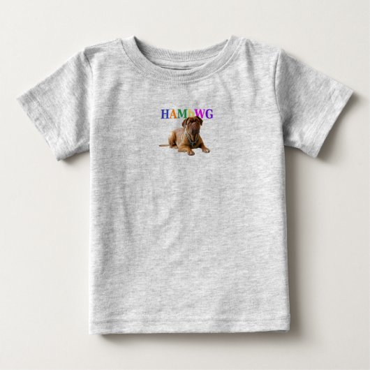 T-shirt Pour Bébé Logo de bébé HAMbWG avec Mugsy (Devant)