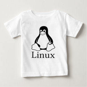 T-shirt Pour Bébé Logo de Linux avec Tux le pingouin de Linux