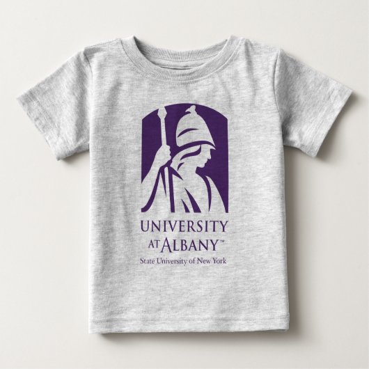 T-shirt Pour Bébé Logo de l'Université d'Albany (Devant)