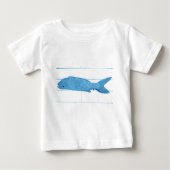 T-shirt Pour Bébé logo de poisson bleu (Devant)