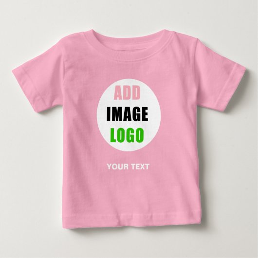 T-shirt Pour Bébé Logo d'entreprise moderne et personnalisable Fille (Devant)