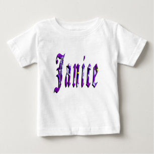 T-shirt Pour Bébé Logo du nom de Janice,