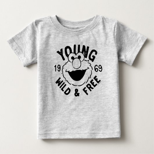 T-shirt Pour Bébé Logo Elmo Skate - Young, Wild & Free 1969 (Devant)