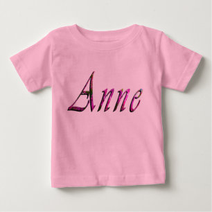 T-shirt Pour Bébé Logo Floral Anne Name,