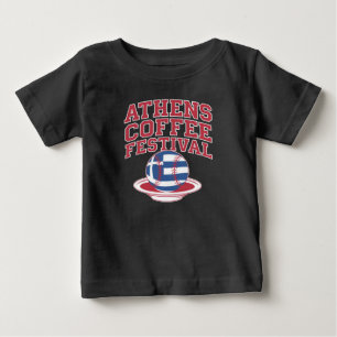 T-shirt Pour Bébé Logo grec de baseball café