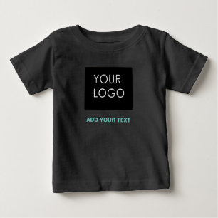 T-shirt Pour Bébé Logo personnalisé Entreprise Noir
