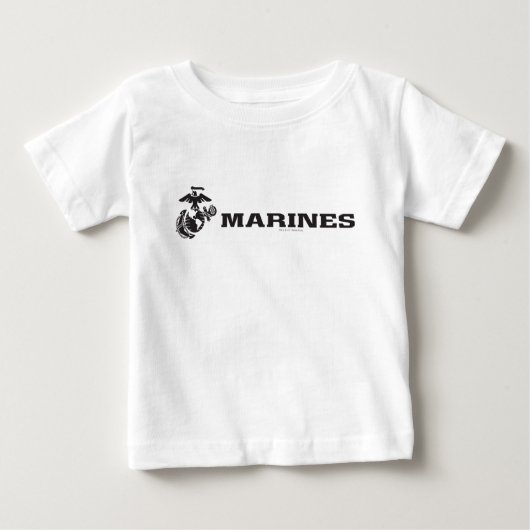 T-shirt Pour Bébé Logo USMC - Noir (Devant)