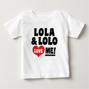 T-shirt Pour Bébé Lola et lolo m'aiment