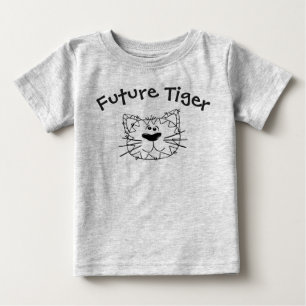 T-shirt Pour Bébé Longue douille de futur tigre (choisissez votre