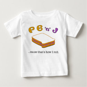 T-shirt Pour Bébé Longue pièce en t de filles de douille de PBJ