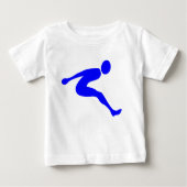 T-shirt Pour Bébé Longue saut - Bleu (Devant)