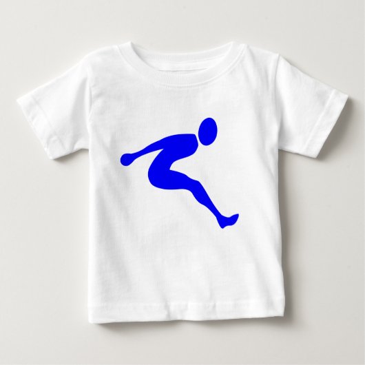 T-shirt Pour Bébé Longue saut - Bleu (Devant)