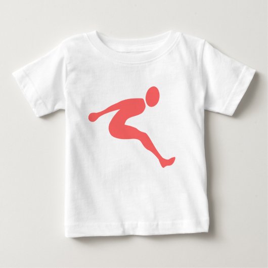 T-shirt Pour Bébé Longue Saute - rose tropicale (Devant)