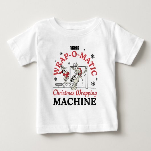 T-shirt Pour Bébé LOONEY TUNES™ | Machine à envelopper ACME-O-Matic (Devant)