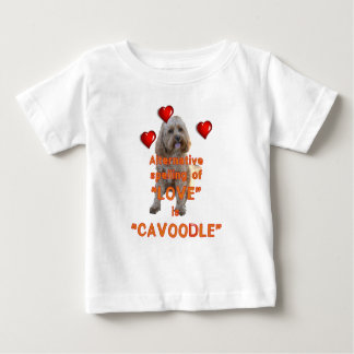 T-shirt Pour Bébé l'orthographe alternative de l'AMOUR est CAVOODLE