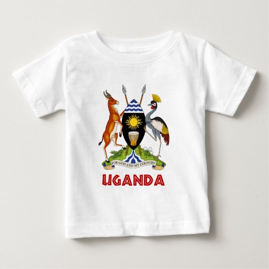 T-shirt Pour Bébé L'OUGANDA - drapeau/emblème/manteau des (Devant)