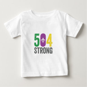 T-shirt Pour Bébé Louisiana Strong 504 NOLA Strong Mardi Gras