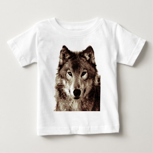 T-shirt Pour Bébé Loup (Devant)