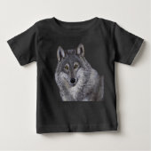 T-shirt Pour Bébé Loup (Devant)