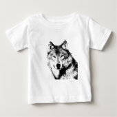 T-shirt Pour Bébé Loup (Devant)