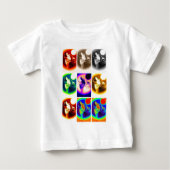 T-shirt Pour Bébé Loup d'art pop (Devant)