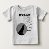 T-shirt Pour Bébé Loup de forêt L'AMOUR personnalisé Vous à la Lune (Devant)