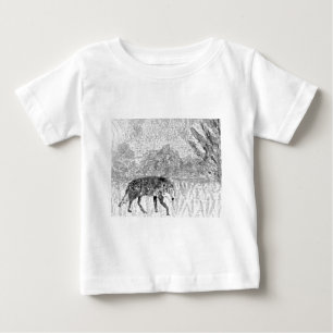 T-shirt Pour Bébé Loup Gris Animal Sauvage