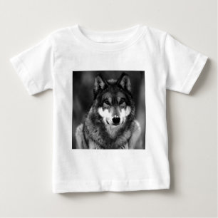 T-shirt Pour Bébé Loup noir et blanc
