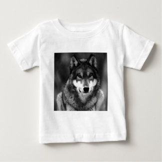 T-shirt Pour Bébé Loup noir et blanc