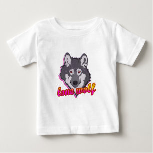 T-shirt Pour Bébé Loup solitaire, style des années 80 !