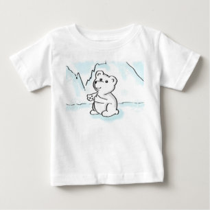 T-shirt Pour Bébé L'ours blanc CUB de bande dessinée a besoin d'une