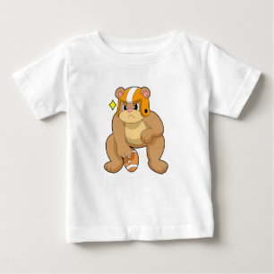 T-shirt Pour Bébé L'ours dans les sports de football