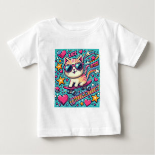 T-shirt Pour Bébé Love Cat