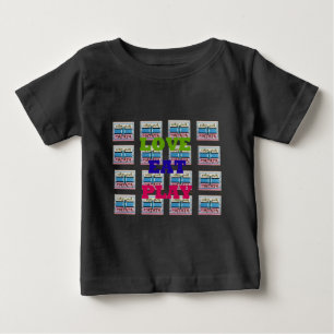 T-shirt Pour Bébé Love Eat Play Hakuna Matata Art Print