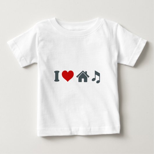 T-shirt Pour Bébé Love House Music (Devant)