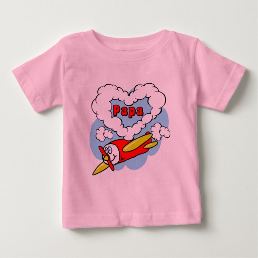 T-shirt Pour Bébé Love Papa Kids Avion (Devant)