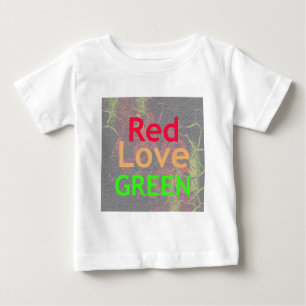T-SHIRT POUR BÉBÉ LOVE RED GOLDEN VERT