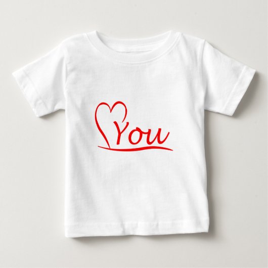 T-shirt Pour Bébé Love You, mon coeur est toujours ouvert à toi (Devant)