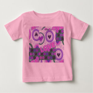 T-shirt Pour Bébé Lovely Love Heart Motif Art Imprimer