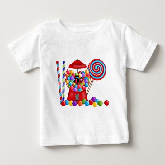 T-shirt Pour Bébé Lucette de sucrerie de machine de Gumball (Devant)