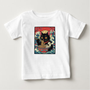 T-shirt Pour Bébé Lucky Cat Ramen Noodle Art