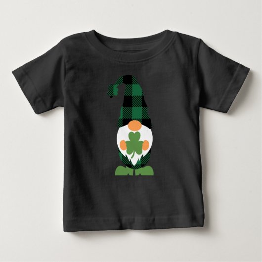 T-shirt Pour Bébé Lucky Gnome St. Patrick’s Day (Devant)