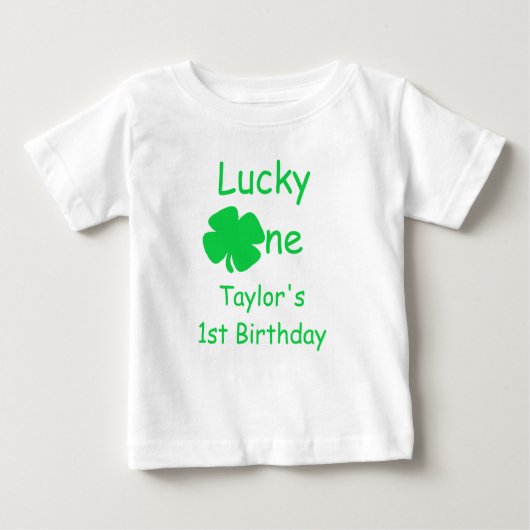 T-shirt Pour Bébé Lucky One 1er anniversaire (Devant)