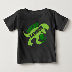 T-shirt Pour Bébé Lucky Saurus - Dino du jour de la Saint Patrick