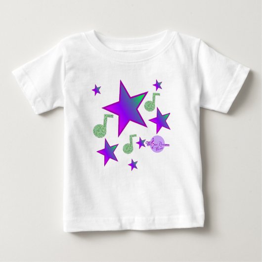 T-shirt Pour Bébé Lullabe étoile Clé Lime Vert Baby Romper (Devant)