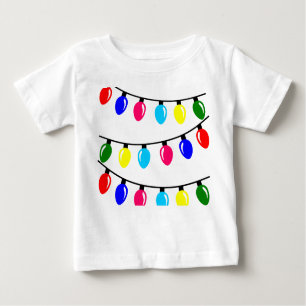 T-shirt Pour Bébé Lumières de Noël