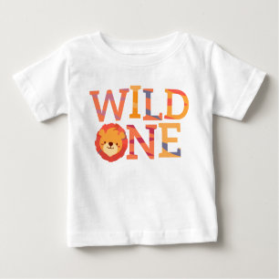 T-shirt Pour Bébé L'un lion sauvage   badine   un bébé an