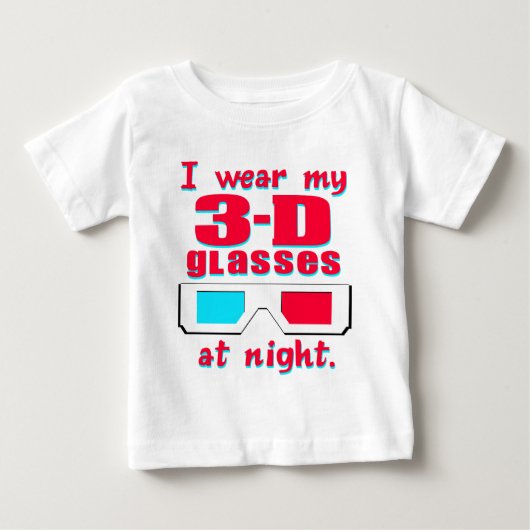 T-shirt Pour Bébé Lunettes 3D (Devant)