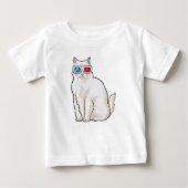 T-shirt Pour Bébé Lunettes de chat (Devant)