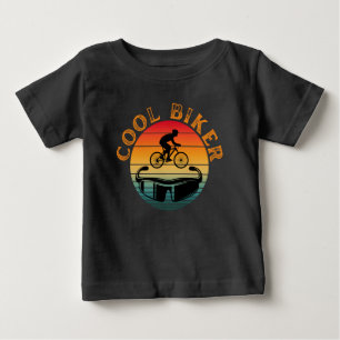 T-shirt Pour Bébé Lunettes de soleil Cool Biker Sunset